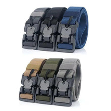 Load image into Gallery viewer, Men Tactical Quick Release Magnetic Buckle Belt Classic Soft Nylon Sports Duty Work Belts
