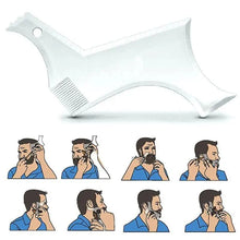 Load image into Gallery viewer, Men Transparent Modern Beard Shaping Tool  Lightweight And Flexible Fits All-In-One Styling Beard Comb
