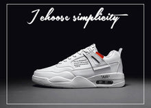 Load image into Gallery viewer, Men White Casual Leather Fashion Sneakers Breathable Sports Running Shoes Leather Running Sport Air Cushion Outdoor Training Sneakers High Quality Design
