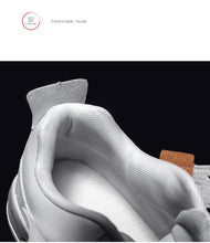 Load image into Gallery viewer, Men White Casual Leather Fashion Sneakers Breathable Sports Running Shoes Leather Running Sport Air Cushion Outdoor Training Sneakers High Quality Design
