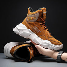 将图片加载到图库查看器，Men Winter Autumn Warm Modern High Tops Shoes Rubber Sole Running Sport Shoes High Quality Mesh Walking Jogging Non Slip Athletic Mens Sneakers
