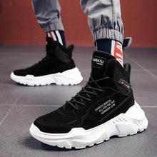 将图片加载到图库查看器，Men Winter Autumn Warm Modern High Tops Shoes Rubber Sole Running Sport Shoes High Quality Mesh Walking Jogging Non Slip Athletic Mens Sneakers
