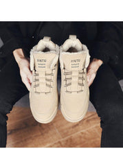 Load image into Gallery viewer, Men Winter Comfortable Shoes Warm Fur Snow Boots Ankle Winter Boots For Men Plush Sneakers High-Top Outdoor Snow Boots Water Resistant Shoes Anti-Slip Fully Fur Lined Casual Lightweight Shoes
