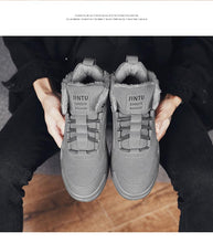 Load image into Gallery viewer, Men Winter Comfortable Shoes Warm Fur Snow Boots Ankle Winter Boots For Men Plush Sneakers High-Top Outdoor Snow Boots Water Resistant Shoes Anti-Slip Fully Fur Lined Casual Lightweight Shoes
