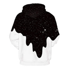 Load image into Gallery viewer, Men's 3D Print Block Starry Sky Milk Hoodie
