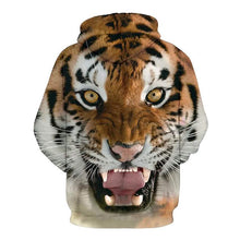 Load image into Gallery viewer, Men's Animal Patterned 3D Tiger Hoodie
