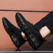 Load image into Gallery viewer, Mens Black Sneakers Casual Summer High Quality Mesh Sneakers Lightweight Breathable Mesh Sneakers Fashion Tennis Breathable Walking Gym Work Sneakers
