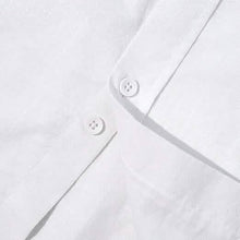 将图片加载到图库查看器，Mens Button Down Short Sleeve Linen Shirts
