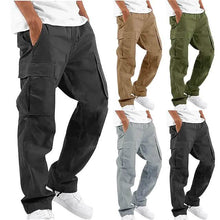 Load image into Gallery viewer, Men's Cargo Pants Trousers Drawstring Elastic Waist Multi Pocket
