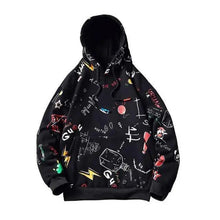将图片加载到图库查看器，Mens Casual Hoodie Sweatshirt Vintage Yellow Painted Style Hip Hop Creativity Streetwear Men Hooded Sweatshirt Streetwear Loose Hoodies Letter Printing Hoody
