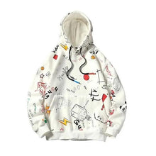 将图片加载到图库查看器，Mens Casual Hoodie Sweatshirt Vintage Yellow Painted Style Hip Hop Creativity Streetwear Men Hooded Sweatshirt Streetwear Loose Hoodies Letter Printing Hoody
