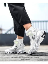 将图片加载到图库查看器，Mens Casual Luxury Shoes Trainer Race White Shoes Fashion Summer Men's Sneakers Fashion Sport Running Non Slip Casual Shoe Athletic Tennis Walking Outdoor Modern Design Shoes
