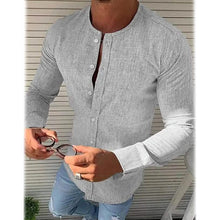 Load image into Gallery viewer, Men's Casual Solid Long Sleeve Shirt
