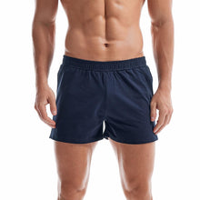 将图片加载到图库查看器，Mens Cotton Sleep Bottoms Lounge Home Pajama Shorts Elastic Waist Breathable Solid Underwear Boxers Man Jogger Yoga Sport Shorts Bodybuilding Workout Shorts Lightweight Running Lounge Cotton Sleep Bottoms
