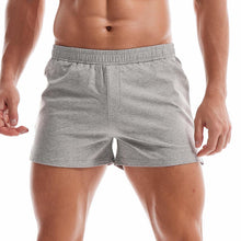 将图片加载到图库查看器，Mens Cotton Sleep Bottoms Lounge Home Pajama Shorts Elastic Waist Breathable Solid Underwear Boxers Man Jogger Yoga Sport Shorts Bodybuilding Workout Shorts Lightweight Running Lounge Cotton Sleep Bottoms
