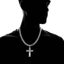 Load image into Gallery viewer, Men's Cross Necklaces in Stainless Steel
