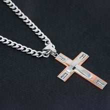 Load image into Gallery viewer, Men's Cross Necklaces in Stainless Steel
