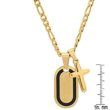 Load image into Gallery viewer, Men's Dog Tag Lady of Guadalupe And Cross Pendant

