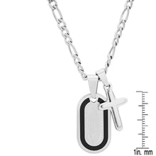 Load image into Gallery viewer, Men's Dog Tag Lady of Guadalupe And Cross Pendant
