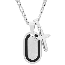 Load image into Gallery viewer, Men's Dog Tag Lady of Guadalupe And Cross Pendant
