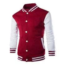 将图片加载到图库查看器，Mens Fashion Casual Slim Fit Jacket Men/Boy Baseball Jacket Men Fashion Design Classic Elegant Clothing Men's College Comfortable Jacket High School Long Sleeves Jackets
