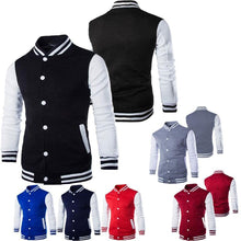 将图片加载到图库查看器，Mens Fashion Casual Slim Fit Jacket Men/Boy Baseball Jacket Men Fashion Design Classic Elegant Clothing Men's College Comfortable Jacket High School Long Sleeves Jackets
