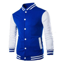 将图片加载到图库查看器，Mens Fashion Casual Slim Fit Jacket Men/Boy Baseball Jacket Men Fashion Design Classic Elegant Clothing Men's College Comfortable Jacket High School Long Sleeves Jackets
