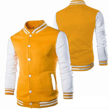 将图片加载到图库查看器，Mens Fashion Casual Slim Fit Jacket Men/Boy Baseball Jacket Men Fashion Design Classic Elegant Clothing Men's College Comfortable Jacket High School Long Sleeves Jackets

