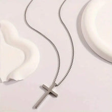 Load image into Gallery viewer, Men's Fashion Stainless Steel Cross Pendant Necklace
