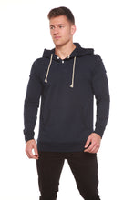 Load image into Gallery viewer, Men's Henley Style Bamboo Viscose Fleece Hoodie
