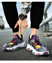 将图片加载到图库查看器，Mens Luxury Sneakers Casual Sports Trainer Race White Shoes Fashion Running Modern Sneakers Autumn Breathable Trendy Mens Walking Casual Sneakers
