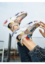 将图片加载到图库查看器，Mens Luxury Sneakers Casual Sports Trainer Race White Shoes Fashion Running Modern Sneakers Autumn Breathable Trendy Mens Walking Casual Sneakers
