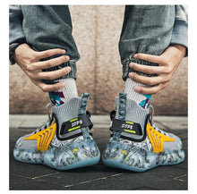将图片加载到图库查看器，Mens Luxury Sneakers Casual Sports Trainer Race White Shoes Fashion Running Modern Sneakers Autumn Breathable Trendy Mens Walking Casual Sneakers
