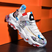 将图片加载到图库查看器，Mens Luxury Sneakers Casual Sports Trainer Race White Shoes Fashion Running Modern Sneakers Autumn Breathable Trendy Mens Walking Casual Sneakers
