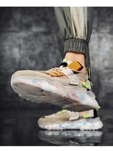 将图片加载到图库查看器，Mens Luxury Sneakers Casual Sports Trainer Race White Shoes Fashion Running Modern Sneakers Autumn Breathable Trendy Mens Walking Casual Sneakers
