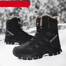 Load image into Gallery viewer, Mens Outdoor Sports Hiking Boots Wear Resisting Work Shoes Footwear Mountain Sport Mid-Cut Black Hiking Boots Outdoor Mountaineering Outdoor Winter Shoes
