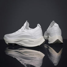 将图片加载到图库查看器，Mens Running Sneakers Luxury Mens Casual Shoes Trainer Race Off White Shoes Slip on Walking Casual Breathable Air Cushion Fashion Lightweight Sneakers
