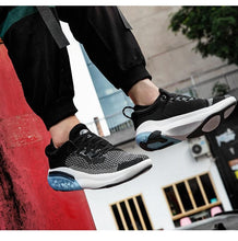 将图片加载到图库查看器，Mens Running Sneakers Luxury Mens Casual Shoes Trainer Race Off White Shoes Slip on Walking Casual Breathable Air Cushion Fashion Lightweight Sneakers
