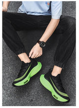 将图片加载到图库查看器，Mens Running Sneakers Luxury Mens Casual Shoes Trainer Race Off White Shoes Slip on Walking Casual Breathable Air Cushion Fashion Lightweight Sneakers
