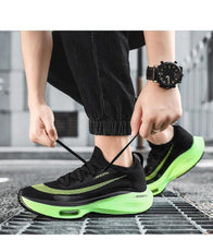 将图片加载到图库查看器，Mens Running Sneakers Luxury Mens Casual Shoes Trainer Race Off White Shoes Slip on Walking Casual Breathable Air Cushion Fashion Lightweight Sneakers

