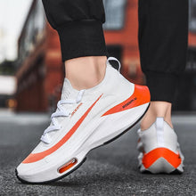 将图片加载到图库查看器，Mens Running Sneakers Luxury Mens Casual Shoes Trainer Race Off White Shoes Slip on Walking Casual Breathable Air Cushion Fashion Lightweight Sneakers
