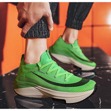 将图片加载到图库查看器，Mens Running Sneakers Luxury Mens Casual Shoes Trainer Race Off White Shoes Slip on Walking Casual Breathable Air Cushion Fashion Lightweight Sneakers
