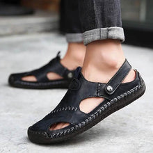 Load image into Gallery viewer, Men's Sandals Cowhide Breathable Casual Beach Walking Shoes
