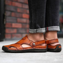 Load image into Gallery viewer, Men's Sandals Cowhide Breathable Casual Beach Walking Shoes
