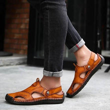 Load image into Gallery viewer, Men's Sandals Cowhide Breathable Casual Beach Walking Shoes
