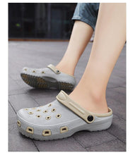 将图片加载到图库查看器，Mens Sandals Durable Daily Wear Dual-Use Summer Hole Shoes Clogs Classic Shoes Garden Clogs Sports Sandals Outdoor Indoor Mens Durable Slippers

