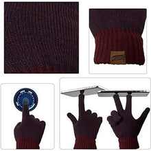 Load image into Gallery viewer, Men's Scarf and Beanie Hat Themal Gloves Set
