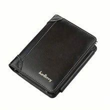 Load image into Gallery viewer, Men's Short Multi-Card Slots Tri-Fold Zipper Coin Pocket Wallet

