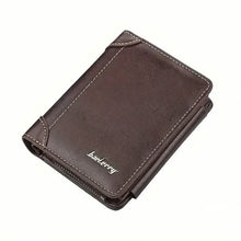 Load image into Gallery viewer, Men's Short Multi-Card Slots Tri-Fold Zipper Coin Pocket Wallet
