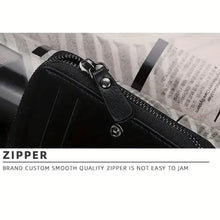 Load image into Gallery viewer, Men's Short Multi-Card Slots Tri-Fold Zipper Coin Pocket Wallet
